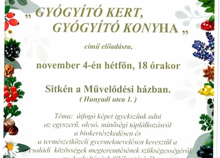 Gyógyító kert, gyógyító konyha